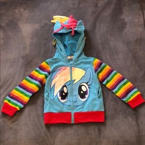 Toddler girl my little pony hoodie 2T.